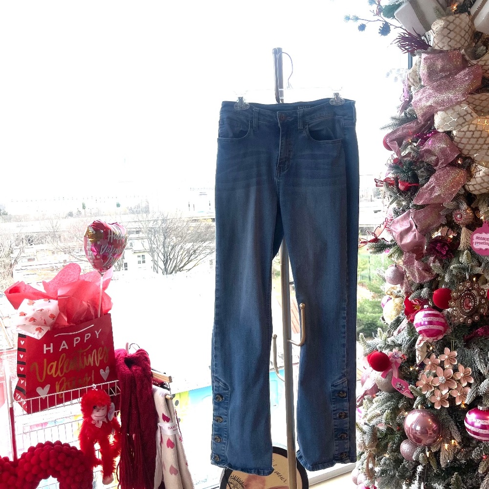 Baccini Flare Button Leg Jeans